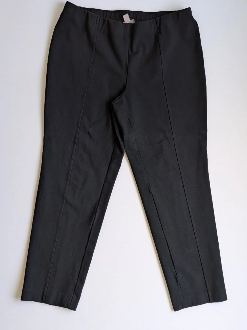 CLEARANCE Womens J Jill Ponte Pants MP Petite Slim Leg Black FLAW Casual Stretch